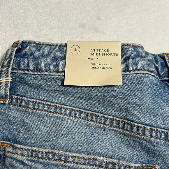 Universal Thread Vintage Midi Stretch Shorts Raw Hem Size 4 NEW Festival Rodeo - Picture 6 of 10